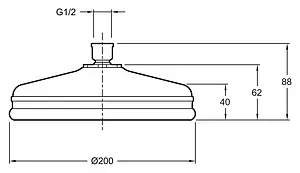 Лейка верхнего душа Jacob Delafon Katalyst хром E13692-CP, 2