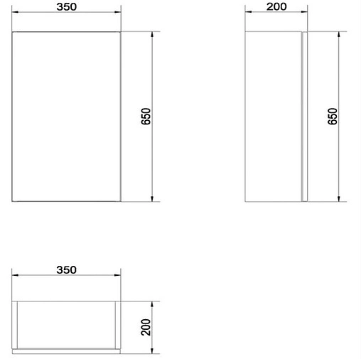 Шкаф Cersanit Smart 35 белый/ясень B-SW-SMA/Wh