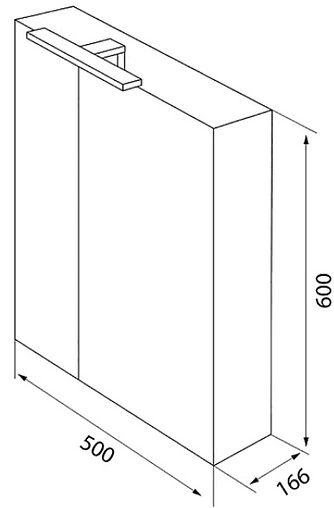 Шкаф-зеркало IDDIS Mirro 50 белый/дерево MIR5002i99