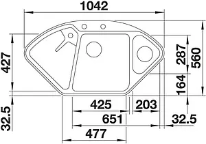 Мойка кухонная Blanco Blanco Delta II 104.2 кофе 523675, 2