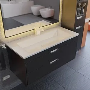 Тумба-умывальник подвесная Uperwood UPD Modul 95 чёрный матовый 393020553 Тумба-умывальник подвесная Uperwood UPD Modul 95 чёрный матовый 393020553, 3