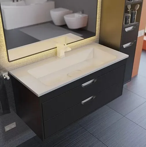 Тумба-умывальник подвесная Uperwood UPD Modul 95 чёрный матовый 393020553 Тумба-умывальник подвесная Uperwood UPD Modul 95 чёрный матовый 393020553