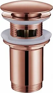 Выпуск автоматический для раковины с переливом Abber BEQUEM розовое золото матовый AF0010MRG Выпуск автоматический для раковины с переливом Abber BEQUEM розовое золото матовый AF0010MRG, 1