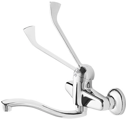 Смеситель для раковины хирургический настенный IDDIS хром CG53654C