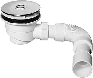 Сифон для душевого поддона Mc Alpine хром MRS4C-F, 1