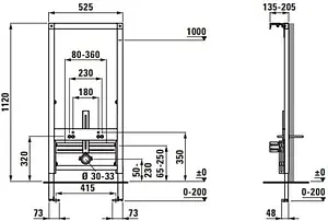 Инсталляция для биде Laufen Lis CB1 8.9266.0.000.000.1, 2