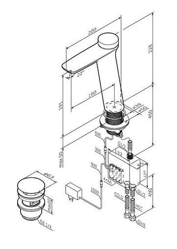 Термостат для раковины Am.Pm Inspire 2.0 хром F50A93400