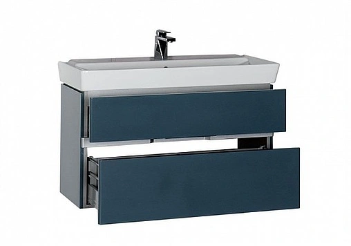 Тумба под умывальник Aquanet Виго 100 сине-серый 00183361