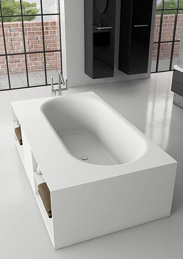 Ванна отдельностоящая из искусственного камня Riho Burgos 180x102 белый BS4200500000000