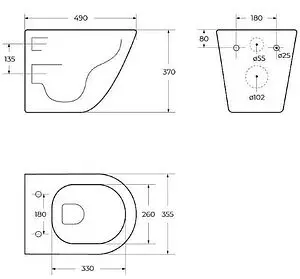 Комплект 5 в 1 BelBagno Sfera-R BB046CHR/BB2111SC/BB002-80/BB005-PR-CHROME с кнопкой хром глянцевый, 3