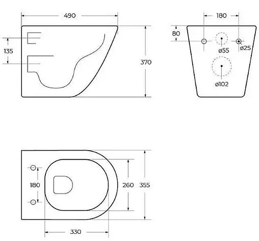 Комплект 5 в 1 BelBagno Sfera-R BB046CHR/BB2111SC/BB002-80/BB005-PR-CHROME с кнопкой хром глянцевый