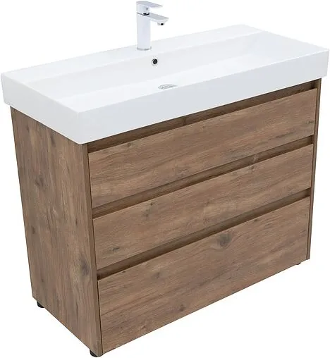 Тумба под умывальник напольная Aquanet Nova Lite 100 дуб рустикальный 00302480