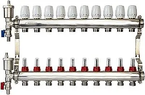 Группа коллекторная с расходомерами 10 отводов 1&quot;в/в x ¾&quot;ек Zota GR4932008010, 1
