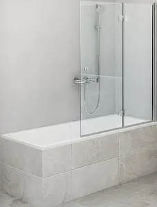 Шторка на ванну 1100мм прозрачное стекло Roltechnik TZVP2/1100 742-110000P-00-02, 1