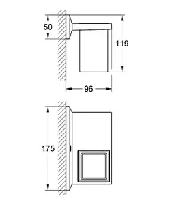 Стакан Grohe Allure Brilliant хром 40503000 Стакан Grohe Allure Brilliant хром 40503000, 3