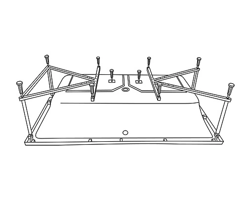 Каркас для ванны Excellent Pryzmat 190x90 MR.PRY19WH