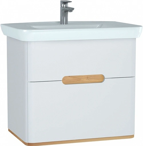 Тумба-умывальник VitrA Sento 80 белый/светлое дерево 60824