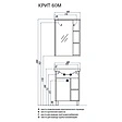Тумба-умывальник напольная Aquaton Крит 60 M белый/венге 1A1488K0KT500