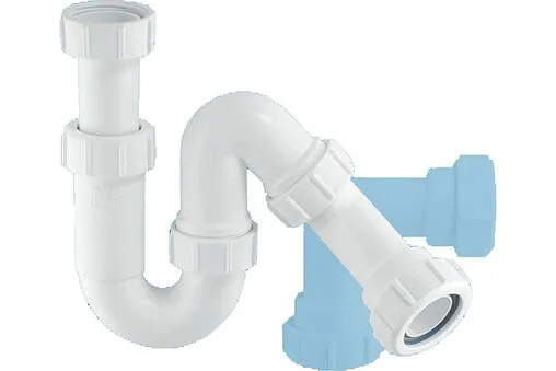 Сифон трубный для раковины Mc Alpine белый MRW7