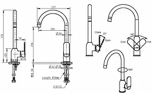 Смеситель для кухни Bravat Louise хром F7191183CP-RUS, 2