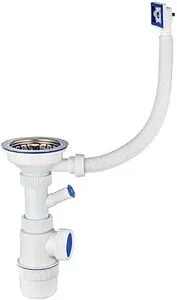 Сифон бутылочный для мойки с переливом VIRPlast Элит 30986176 Сифон бутылочный для мойки с переливом VIRPlast Элит 30986176, 1