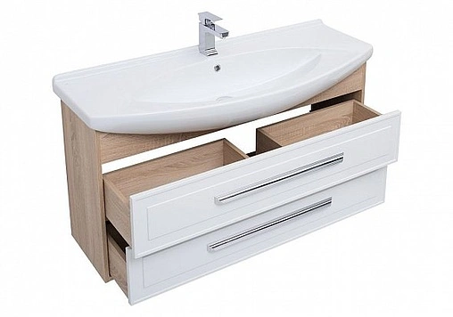 Тумба под умывальник Aquanet Остин 120 белый/дуб сонома 00201734