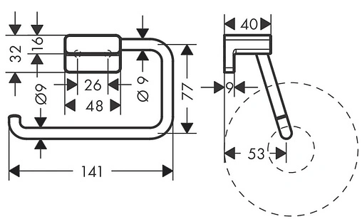 Держатель туалетной бумаги Hansgrohe AddStoris белый матовый 41772700