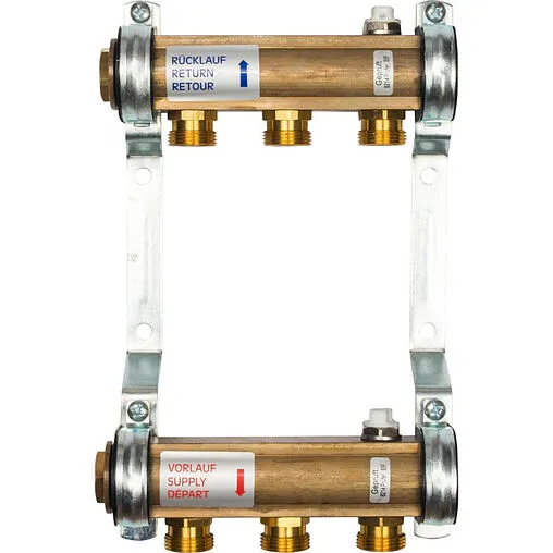 Группа коллекторная распределительная 3 отвода 1&quot;в/в x ¾&quot;ек Watts HKV/A 10004540