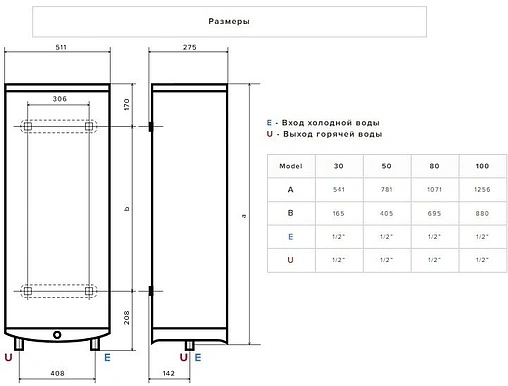 Водонагреватель накопительный электрический Ariston ABS VLS PRO INOX R 30 3700685