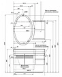 Тумба-умывальник подвесная Aquanet Опера 115 L чёрный 00169612+00169398