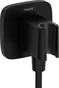 Шланговое подключение с держателем Hansgrohe FixFit Q чёрный матовый 26887670, 1