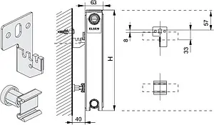 Радиатор стальной панельный Elsen ERK тип 11 500 x 1000 мм ERK110510, 3