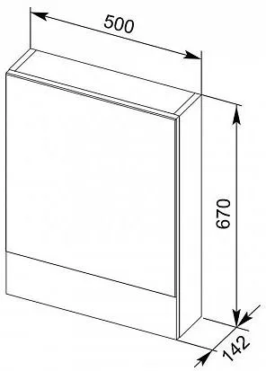 Шкаф-зеркало Aquanet Верона 50 L чёрный 00207764, 2