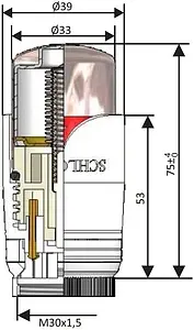 Комплект вентилей терморегулирующих прямых 15x1.0 x ½"н Schlosser Elegant хром 604200034 Комплект вентилей терморегулирующих прямых 15x1.0 x ½"н Schlosser Elegant хром 604200034, 3