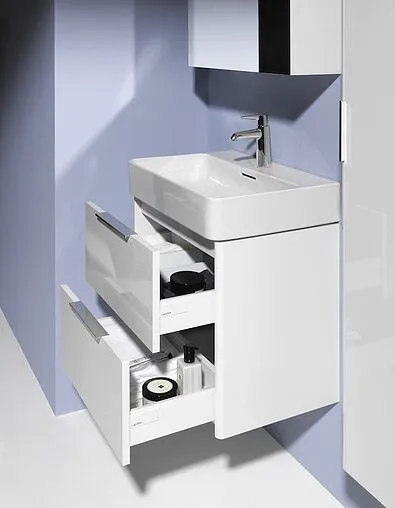 Тумба-умывальник подвесной Laufen Base 60 белый матовый 4.0223.2.110.260.1+8.1096.3.000.104.1