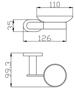 Мыльница Rav Slezak Yukon чёрный матовый YUA0300CMAT Мыльница Rav Slezak Yukon чёрный матовый YUA0300CMAT, 2