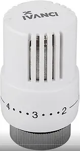 Головка термостатическая M30x1.5 IVANCI белый IVC.103101.N.01 Головка термостатическая M30x1.5 IVANCI белый IVC.103101.N.01, 1