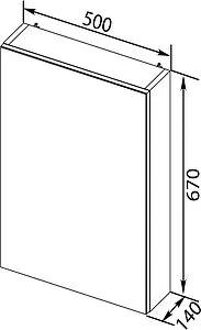 Шкаф-зеркало Aquanet Порто 50 R белый 00195726, 2