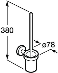 Ёршик для унитаза Roca Twin хром 816715001, 2