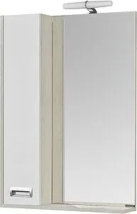 Шкаф-зеркало Aquaton Бекка PRO 60 L белый/дуб соммерсет 1A214602BAC20, 1