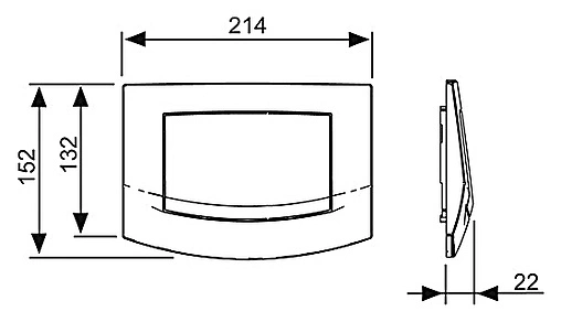 Клавиша смыва для унитаза TECEambia 9240100 белый глянцевый