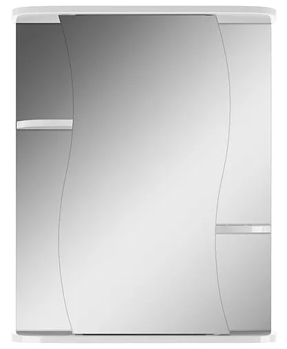 Шкаф-зеркало Айсберг Волна 2-55 R белый DA1039HZ