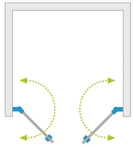 Дверь в нишу 850мм прозрачное стекло Radaway NES 8 Black DWD I 85 10077050-54-01L+10077035-54-01R