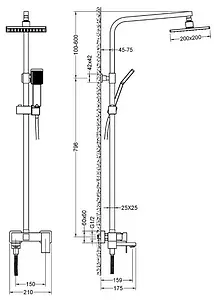 Душевая система со смесителем для ванны Timo Selene хром SX-2013/00 Душевая система со смесителем для ванны Timo Selene хром SX-2013/00, 2