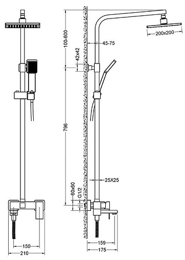 Душевая система со смесителем для ванны Timo Selene хром SX-2013/00