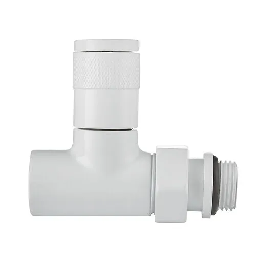 Комплект вентилей запорных прямых ½&quot; в/н Royal Thermo Piano белый RTE 56.0010