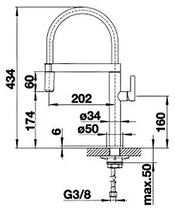 Смеситель для кухни с выдвижным изливом Blanco Culina-S Mini нержавеющая сталь 519844 Смеситель для кухни с выдвижным изливом Blanco Culina-S Mini нержавеющая сталь 519844, 5