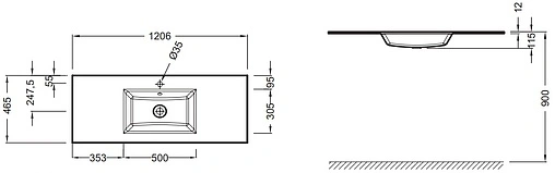 Раковина Jacob Delafon Vox 120 коричневый EB2101-DD4