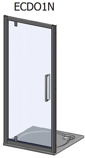 Дверь в нишу 1100мм прозрачное стекло Roltechnik Exclusive Line ECDO1N/1100 black elox 562-1100000-05-02