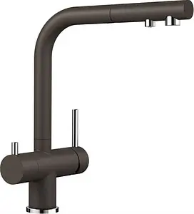 Смеситель для кухни с подключением к фильтру Blanco Fontas-S II кофе/хром 525205 Смеситель для кухни с подключением к фильтру Blanco Fontas-S II кофе/хром 525205, 1